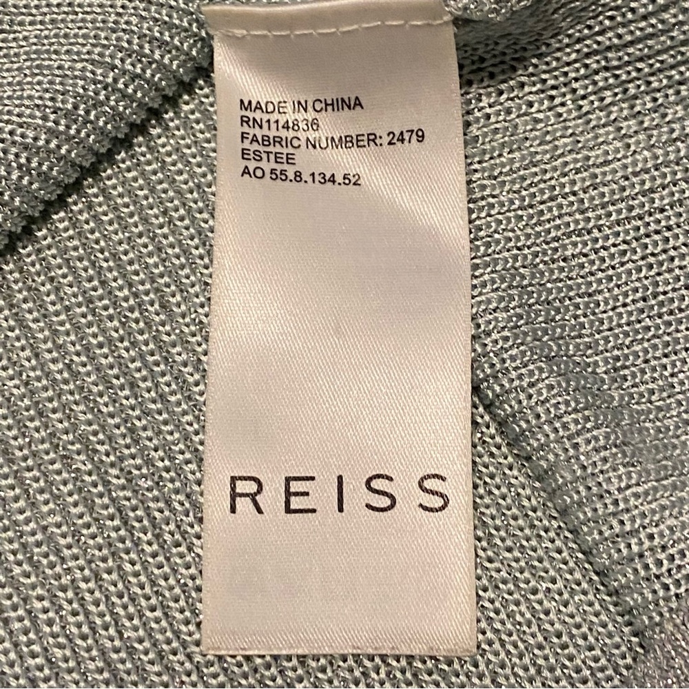 REISS Estee Metallic Vneck Sweater - Picture 7 of 8